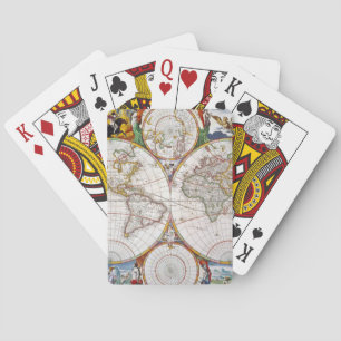 WORLD MAP, 17th CENTURY Spielkarten