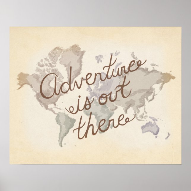 World Map Adventure is Out There UP Movie Inspirie Poster (Vorne)