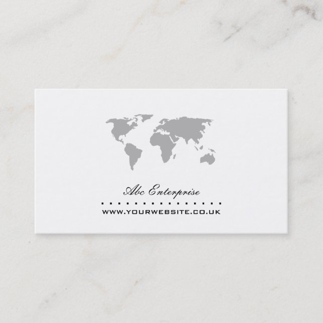World Map Business Card Visitenkarte (Vorderseite)
