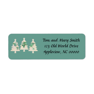 World Map Christmas Trees Labels