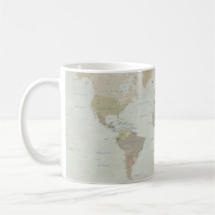 World Map Coffee Tasse