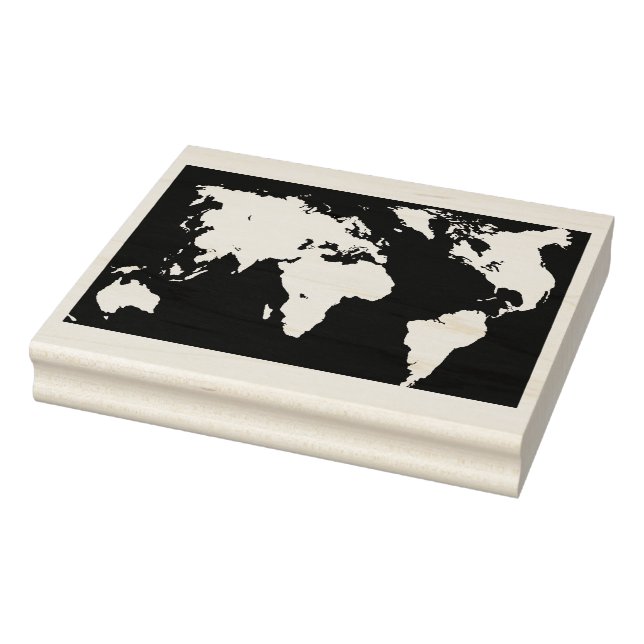 World Map Continental Design Briefmarke Gummistempel (Stempel)