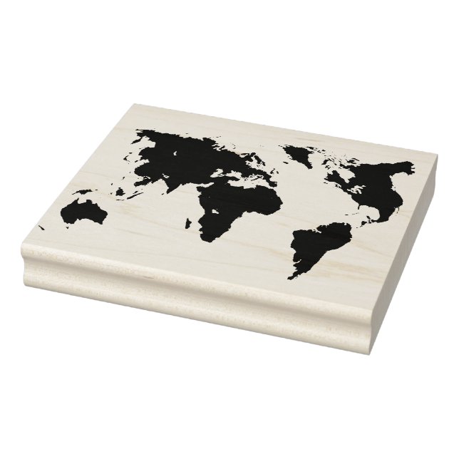 World Map Continental Design Briefmarke Gummistempel (Stempel)