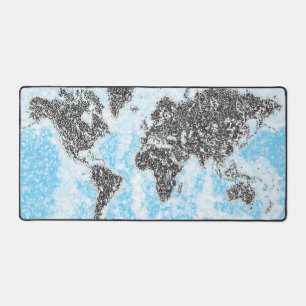 World Map Desk Mat Schreibtischunterlage