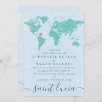 World Map Destination | U PICK FARBEN Wedding