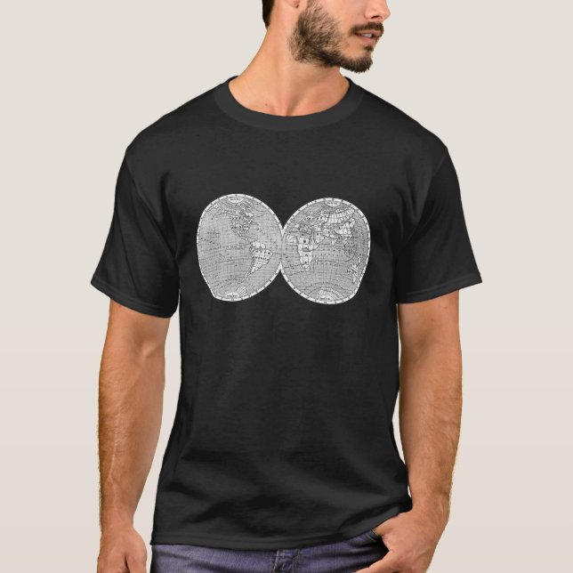 World Map , Geography , Old Map T-Shirt (Vorderseite)