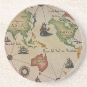 World Map Getränkeuntersetzer