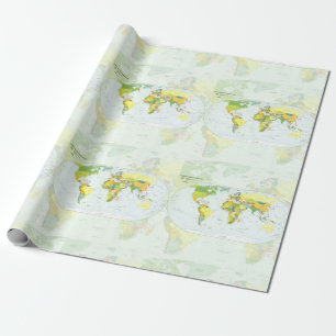 world+map+global+country+Atlas Geschenkpapier