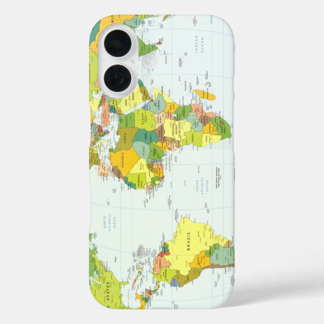 World Map Globe Country Atlas Case-Mate iPhone Hülle (Rückseite)