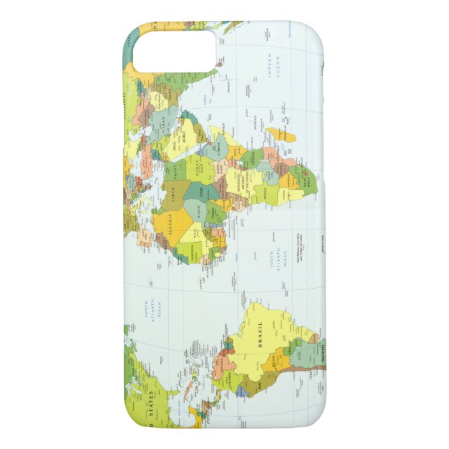 World Map Globe Country Atlas Case-Mate iPhone Hülle (Rückseite)