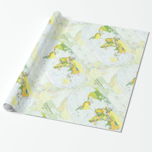 World Map Globe Country Atlas Geschenkpapier