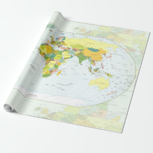 World Map Globe Country Atlas Geschenkpapier