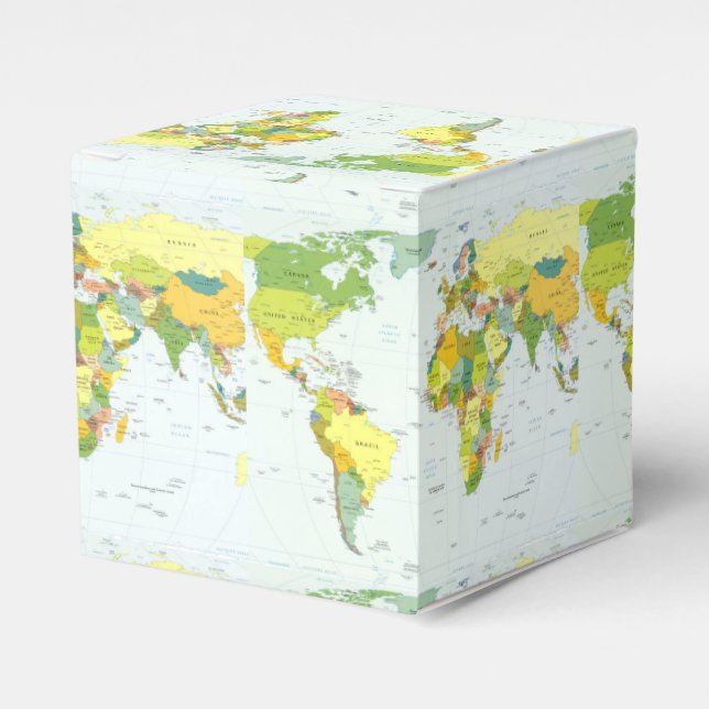 World Map Globe Country Atlas Geschenkschachtel (Vorderseite)