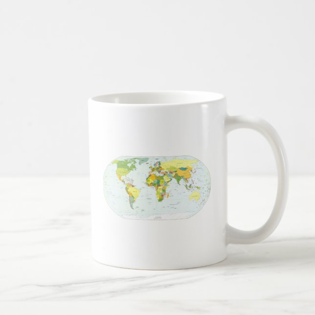 World Map Globe Country Atlas Kaffeetasse (Rechts)