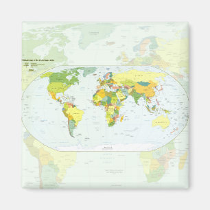 World Map Globe Country Atlas Magnet