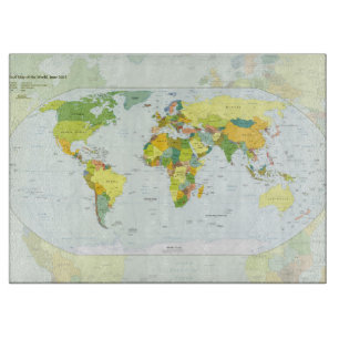 World Map Globe Country Atlas Schneidebrett
