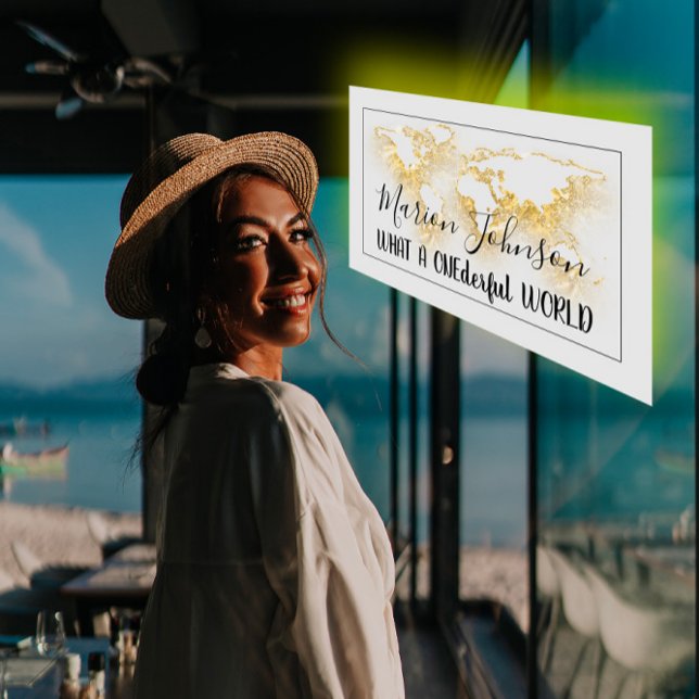 World Map Globe Map Reiseagentur Gold Logo Grau Visitenkarte (World Map Globe Map Travel Agency Gold Logo Gray Business Card)