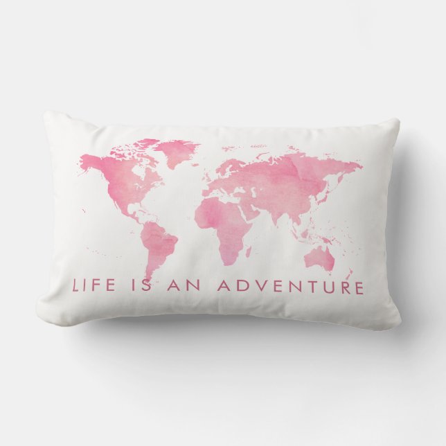 World Map Life ist ein Adventure Baby Kids Lendenkissen (Vorderseite)