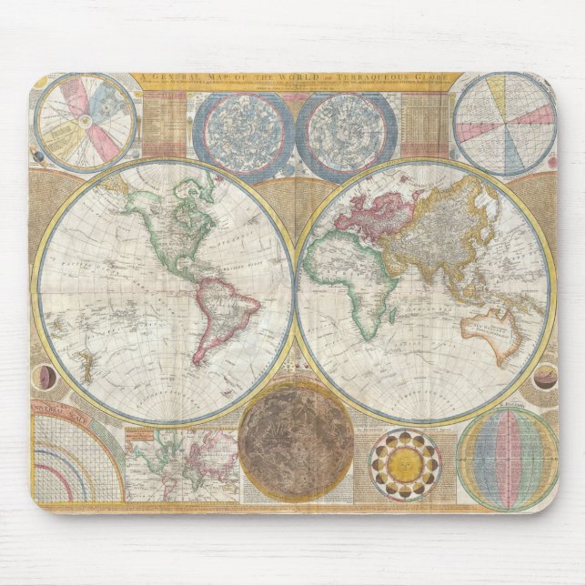 World Map Mouse Pad Mousepad (Vorne)