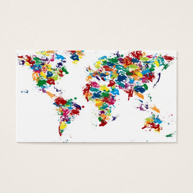 World Map Paint Drops (Vorderseite)