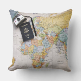World Map Pillow Kissen