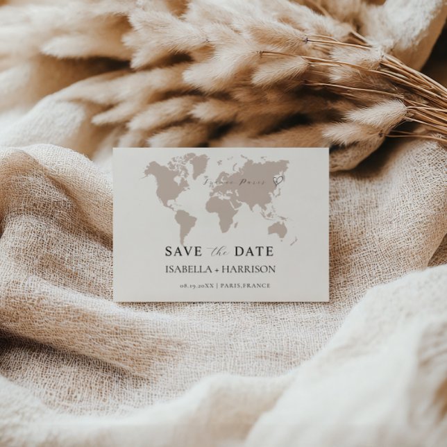 World Map Save the Date Template (Von Creator hochgeladen)