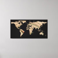 World Map Silhouette - Compass Rose