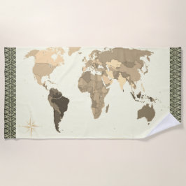 World Map  Strandtuch