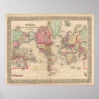 World Mercator proj Karte von Mitchell