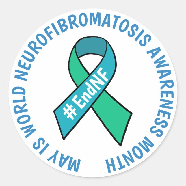 World Neurofibromatose Awareness Montag Runder Aufkleber (Vorderseite)