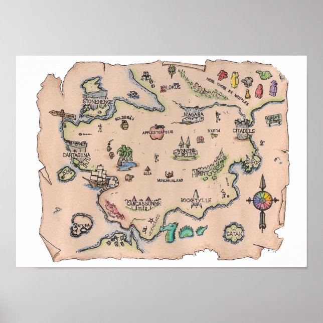 World of Boardgames Poster Print (Vorne)