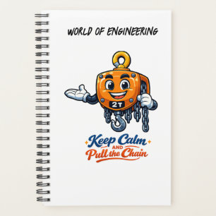 World of Engineering Keep Calm Ziehketten-Notizbuc Planer