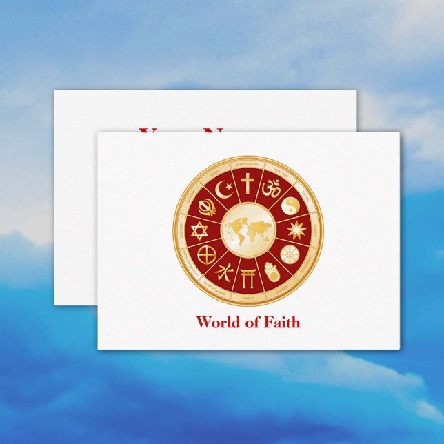 World of Faith Business Card 3.5" x 2.5" Visitenkarte (World of Faith Business Card 3.5" x 2.5". Customize with your text. )