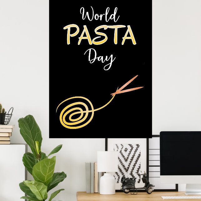 World Pasta Day Sign Poster (Heimbüro)