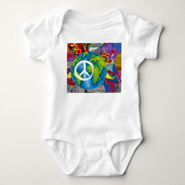 World Peace Baby Bodysuit Strampler (Vorderseite)