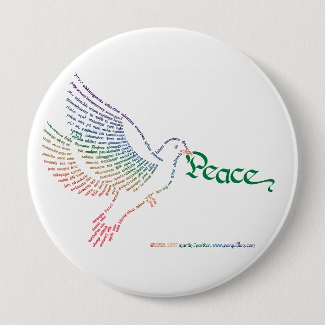 World Peace Dove Button (Vorderseite)