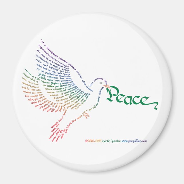World Peace Dove Magnet (Vorne)
