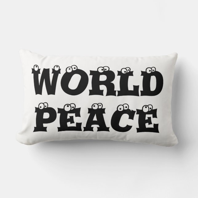 WORLD PEACE Throw Kissen (Vorderseite)