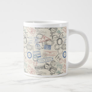 World Postage Briefmarke Muster Jumbo-Tasse