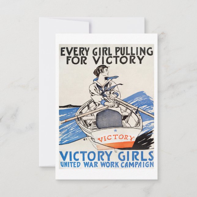 World Poster: Siegerin Girls United War Work Kampa Einladung (Vorderseite)