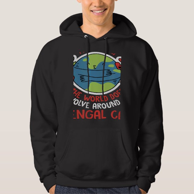 World Revolves Around My Bengal Cat Nature Cat Hoodie (Vorderseite)