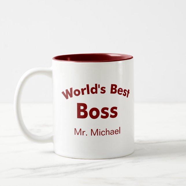 World’s best boss zweifarbige tasse (Links)