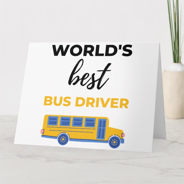 World’s Best Bus Driver bl Karte (Vorderseite)