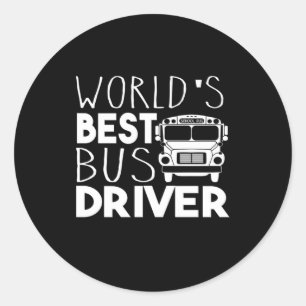World’s Best Bus Driver Runder Aufkleber