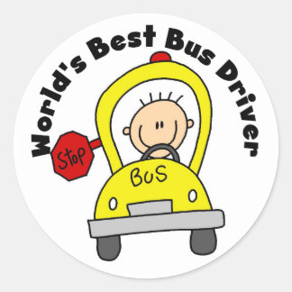 World’s Best Bus Driver Runder Aufkleber