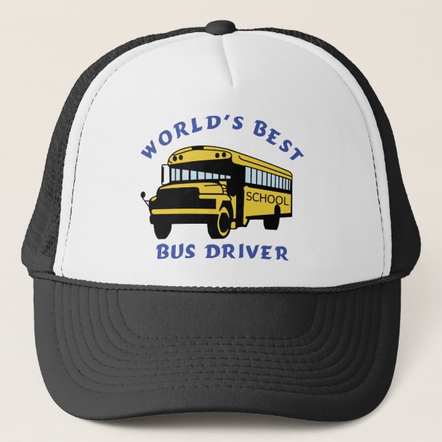 World’s Best Bus Driver Truckerkappe (Vorderseite)