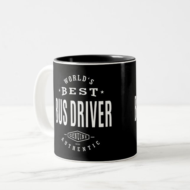 World’s Best Bus Driver Zweifarbige Tasse (Vorderseite Links)