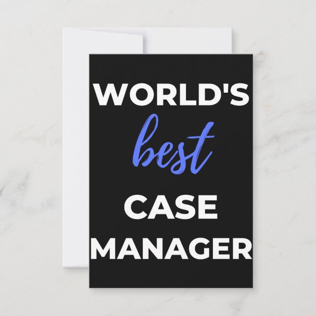 World’s Best Case Manager Dankeskarte (Vorderseite)