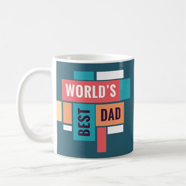 World’s Best Dad Mug – Retro Style Father’s Day Gi Kaffeetasse (Links)