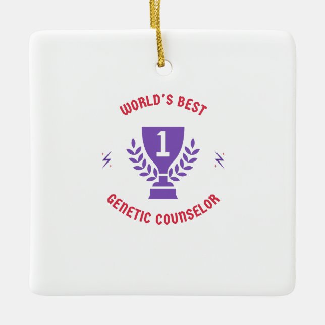 World’s best genetic counselor keramikornament (Vorderseite)
